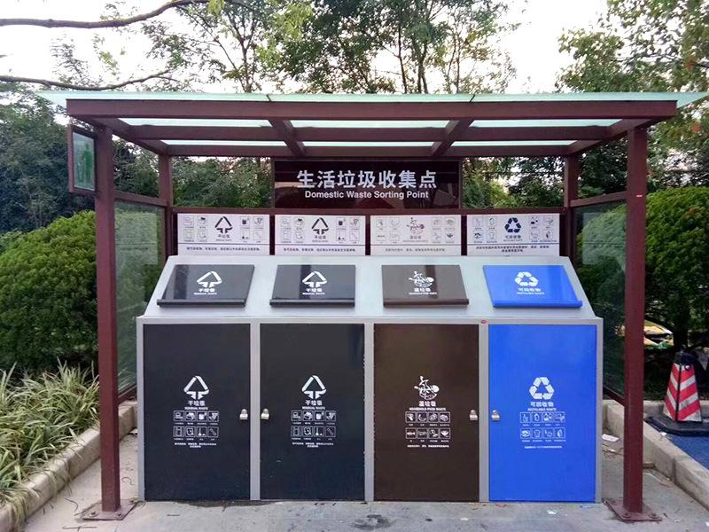 铜仁垃圾亭厂家分类垃圾亭-美丽乡村垃圾分类亭-源头厂家_武汉绿华多